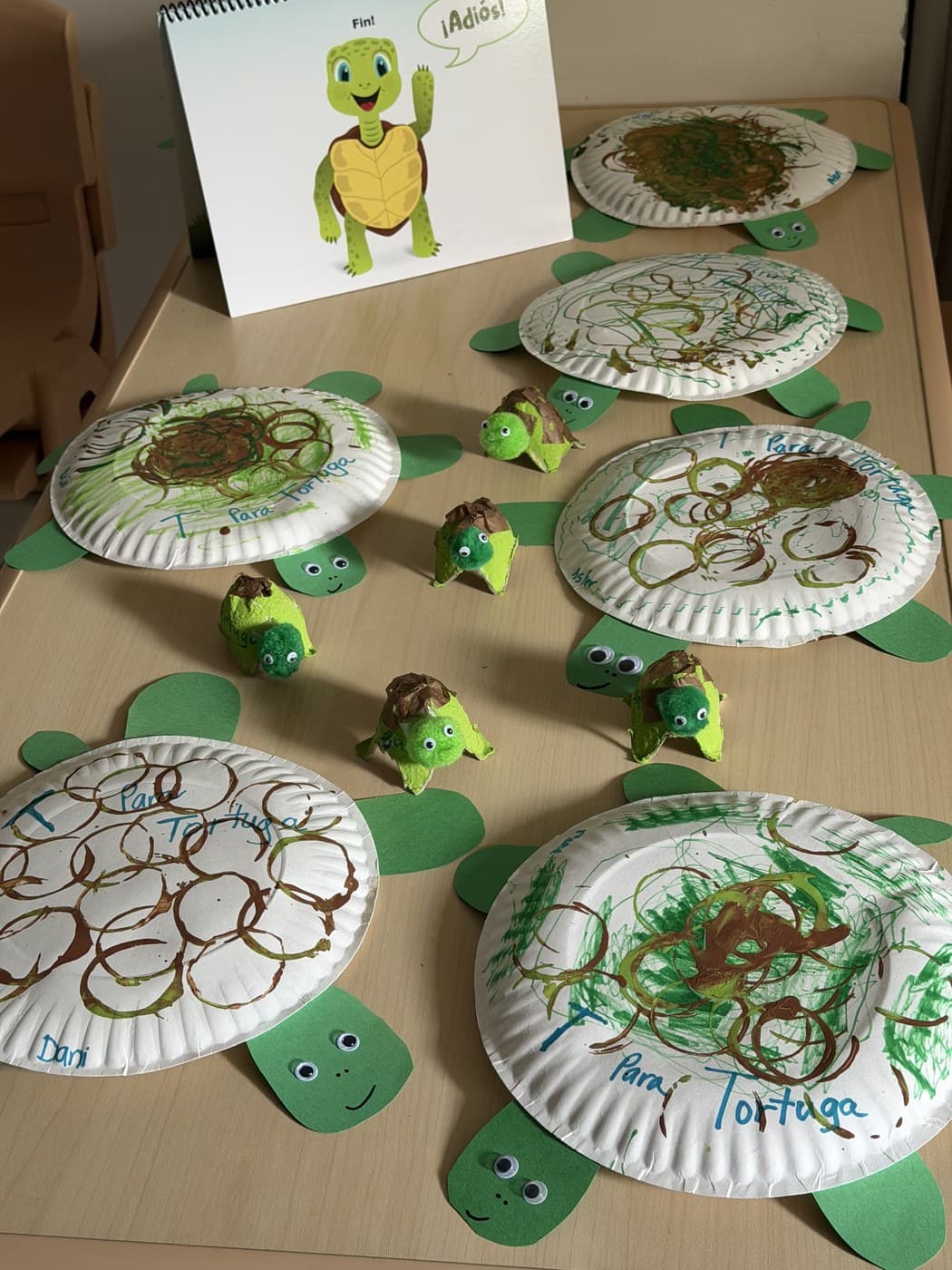 A child’s turtle art project created at Rising Scholars